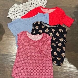 EUC Lot of 5 sz L LOFT tshirts various colors
